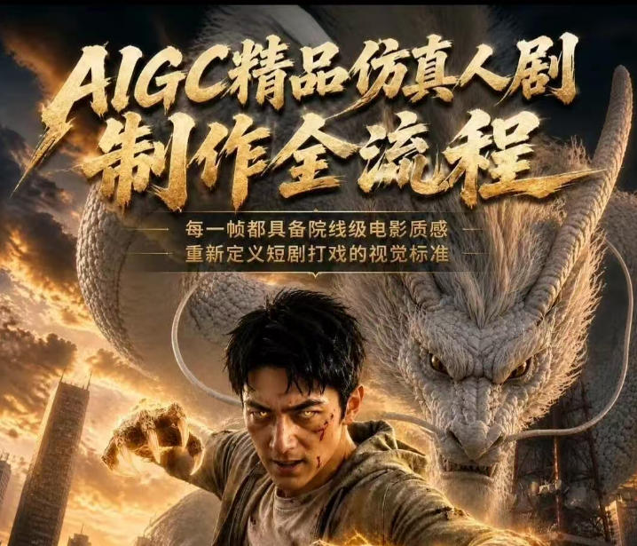 AIGC精品仿真人剧豢龙人全流程制作解析2026，国风仿真人创作+打斗剧情+人设编排，一站式AI短剧入门-仙女副业网