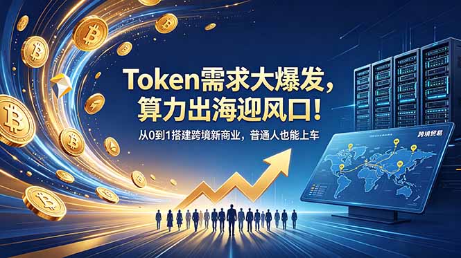 Token需求大爆发,算力出海迎风口!从0到1搭建跨境新商业,普通人也能上车-仙女副业网