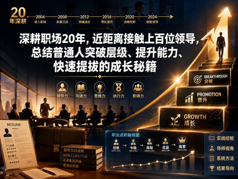 付费文章:深耕职场20年,近距离接触上百位领导,总结普通人突破层级、提升能力、快速提拔的成长秘籍(全网独家干货)-仙女副业网