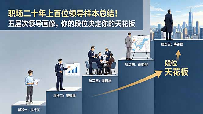 付费文章：职场二十年上百位领导样本总结！五层次领导画像，你的段位决定你的天花板-仙女副业网