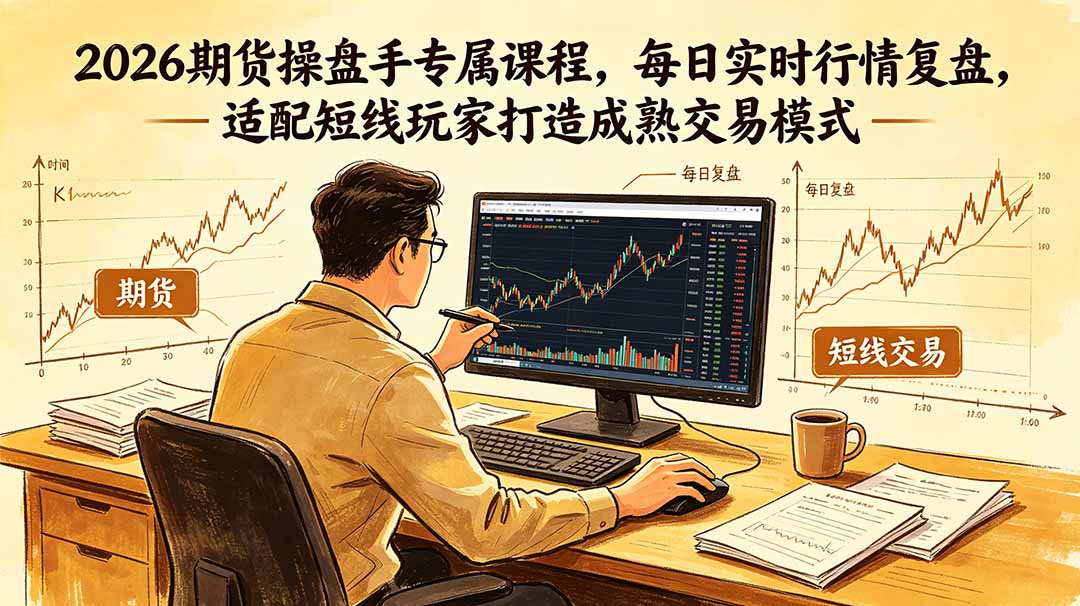 2026期货操盘手专属课程-更新6月,每日实时行情复盘,适配短线玩家打造成熟交易模式-仙女副业网