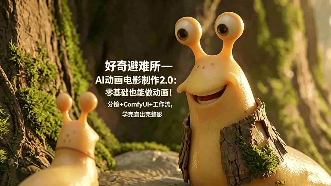 好奇避难所—AI动画电影制作2.0:零基础也能做动画!分镜+ComfyUI+工作流,学完直出完整影片-仙女副业网