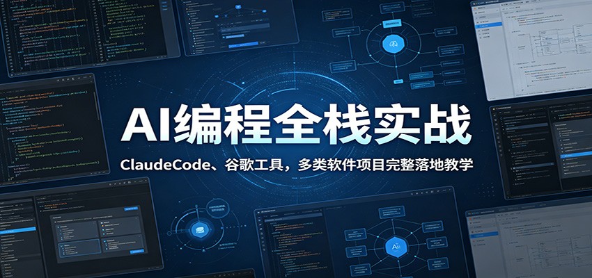 AI编程全栈实战:ClaudeCode、谷歌工具,多类软件项目完整落地教学-仙女副业网