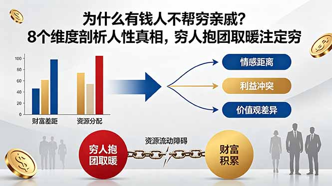 付费文章:为什么有钱人不帮穷亲戚?8个维度剖析人性真相,穷人抱团取暖注定穷-仙女副业网