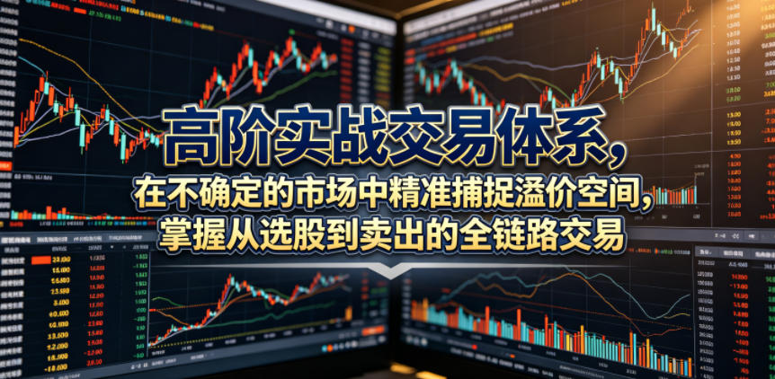 高阶实战交易体系,在不确定的市场中精准捕捉溢价空间,掌握从选股到卖出的全链路交易心法(更新6月)-仙女副业网