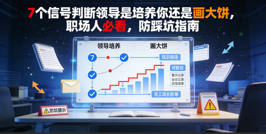 付费文章:7个信号判断领导是培养你还是画大饼,职场人必看,防踩坑指南-仙女副业网