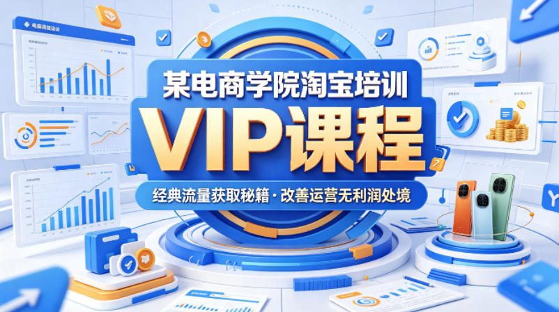 某电商学院淘宝培训VIP课程,各种经典有用的流量获取秘籍,改善运营产品没利润的处境(2026年6月)-仙女副业网