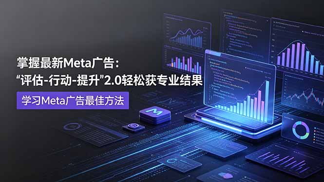 掌握最新的Meta广告，通过“评估-行动-提升”2.0版本轻松获得专业级结果。学习目前学习Meta广告的最佳方法-仙女副业网