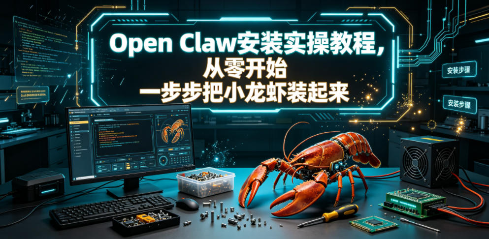 Open Claw安装实操教程,从零开始一步步一步步把小龙虾装起来-仙女副业网