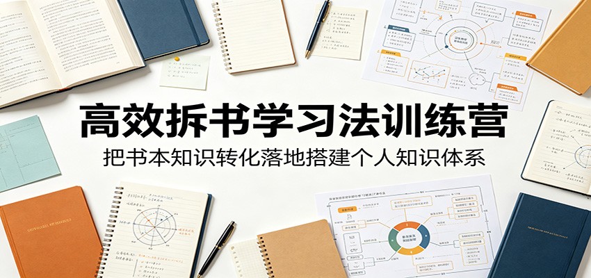高效拆书学习法训练营,把书本知识转化落地搭建个人知识体系-仙女副业网