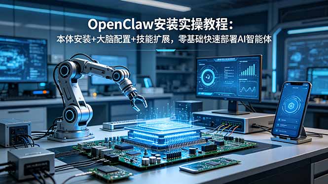 OpenClaw安装实操教程:本体安装+大脑配置+技能扩展,零基础快速部署AI智能体-仙女副业网