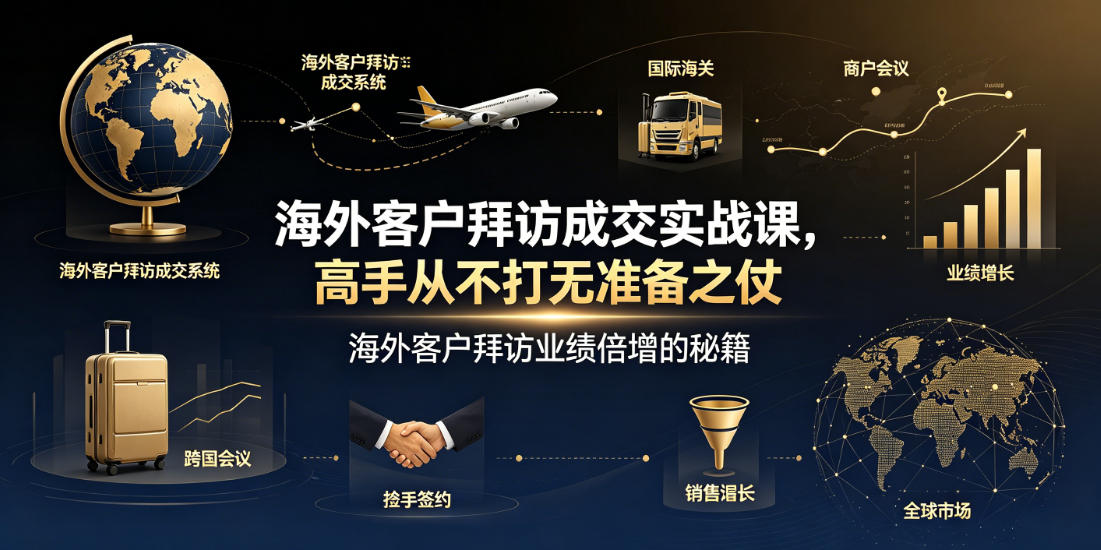 海外客户拜访成交实战课,高手从不打无准备之仗,海外客户拜访业绩倍增的秘籍-仙女副业网