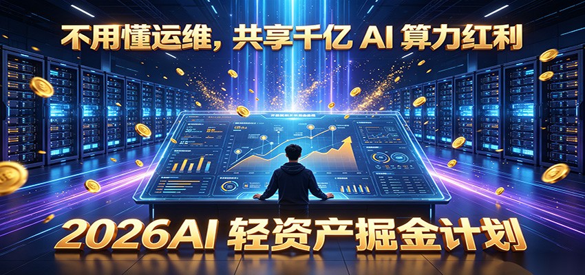 不用懂运维，共享千亿 AI 算力红利，2026AI 轻资产掘金计划-仙女副业网