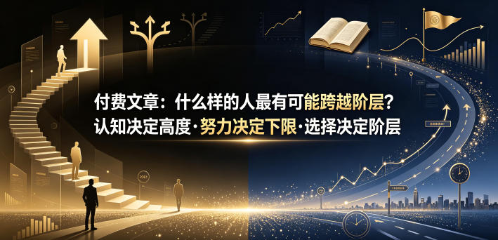 付费文章：什么样的人最有可能跨越阶层？认知决定高度·努力决定下限·选择决定阶层-仙女副业网