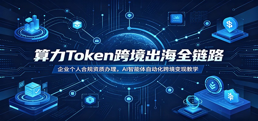算力Token跨境出海全链路：企业个人合规资质办理，AI智能体自动化跨境变现教学-仙女副业网