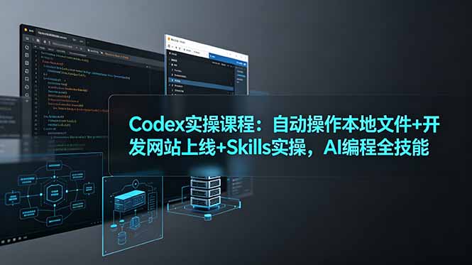 Codex实操课程：自动操作本地文件+开发网站上线+Skills实操，AI编程全技能-仙女副业网