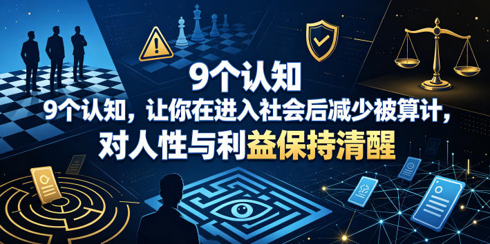 付费文章：9个认知，让你在进入社会后减少被算计，对人性与利益保持清醒-仙女副业网