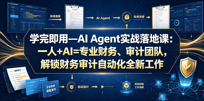 学完即用—AI Agent实战落地课：一人+AI=专业财务、审计团队，解锁财务审计自动化全新工作模式-仙女副业网