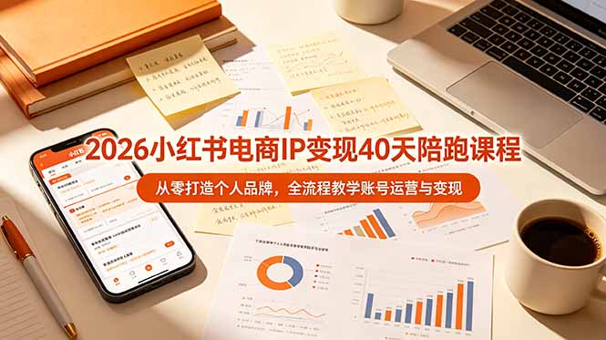 2026小红书电商IP变现40天陪跑课程-11期,从零打造个人品牌,全流程教学账号运营与变现-仙女副业网