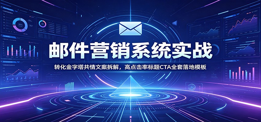 邮件营销系统实战：转化金字塔共情文案拆解，高点击率标题CTA全套落地模板-仙女副业网