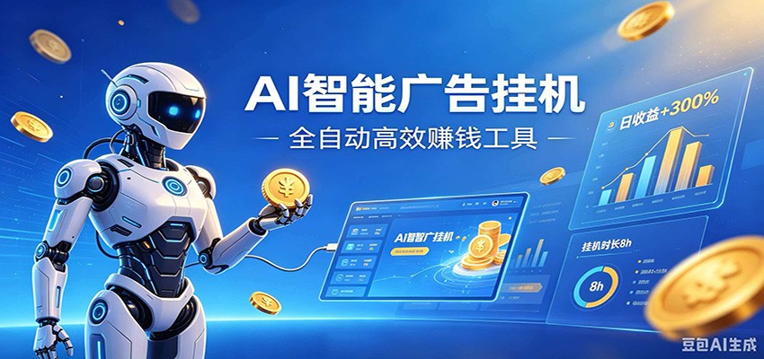 AI智能广告挂机,小白轻松上手,在家自动赚收益-仙女副业网