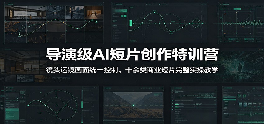 导演级AI短片创作特训营：镜头运镜画面统一控制，十余类商业短片完整实操教学(更新)-仙女副业网