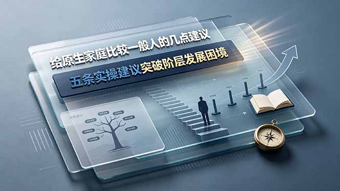 付费文章：给原生家庭比较一般人的几点建议，五条实操建议突破阶层发展困境-仙女副业网