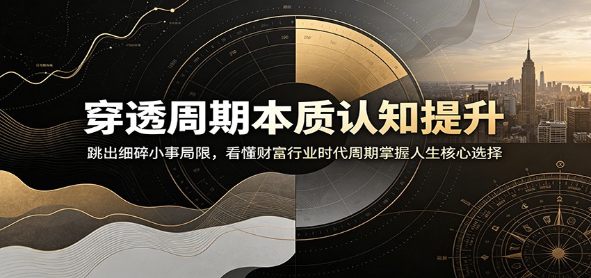 穿透周期本质认知提升：跳出细碎小事局限，看懂财富行业时代周期掌握人生核心选择-仙女副业网