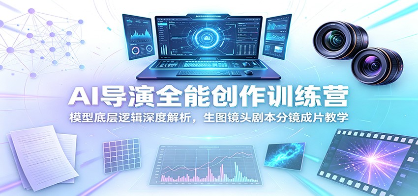 AI导演全能创作训练营：模型底层逻辑深度解析，生图镜头剧本分镜成片教学-仙女副业网