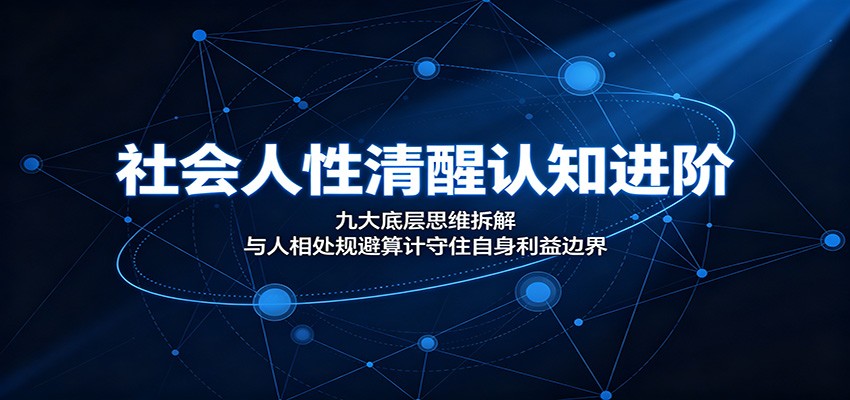 社会人性清醒认知进阶：九大底层思维拆解，与人相处规避算计守住自身利益边界-仙女副业网
