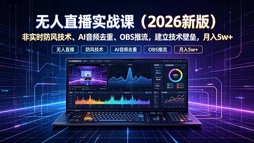 无人直播实战课(更新7月-仙女副业网