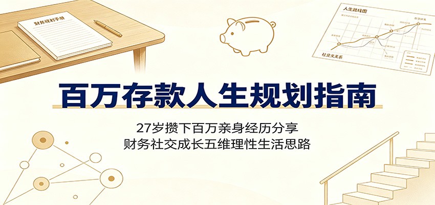 百万存款人生规划指南:27岁攒下百万亲身经历分享,财务社交成长五维理性生活思路-仙女副业网