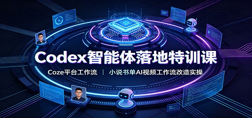 Codex智能体落地特训课：Coze平台工作流，小说书单AI视频工作流改造实操-仙女副业网