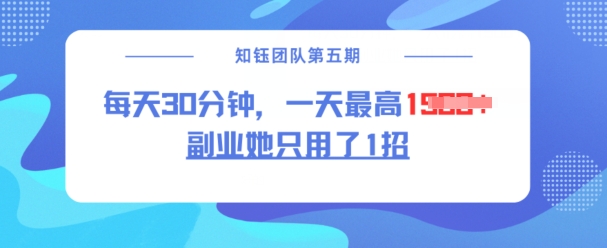 副业她只用了1招，每天30分钟，无脑二创，一天最高1.5k-仙女副业网