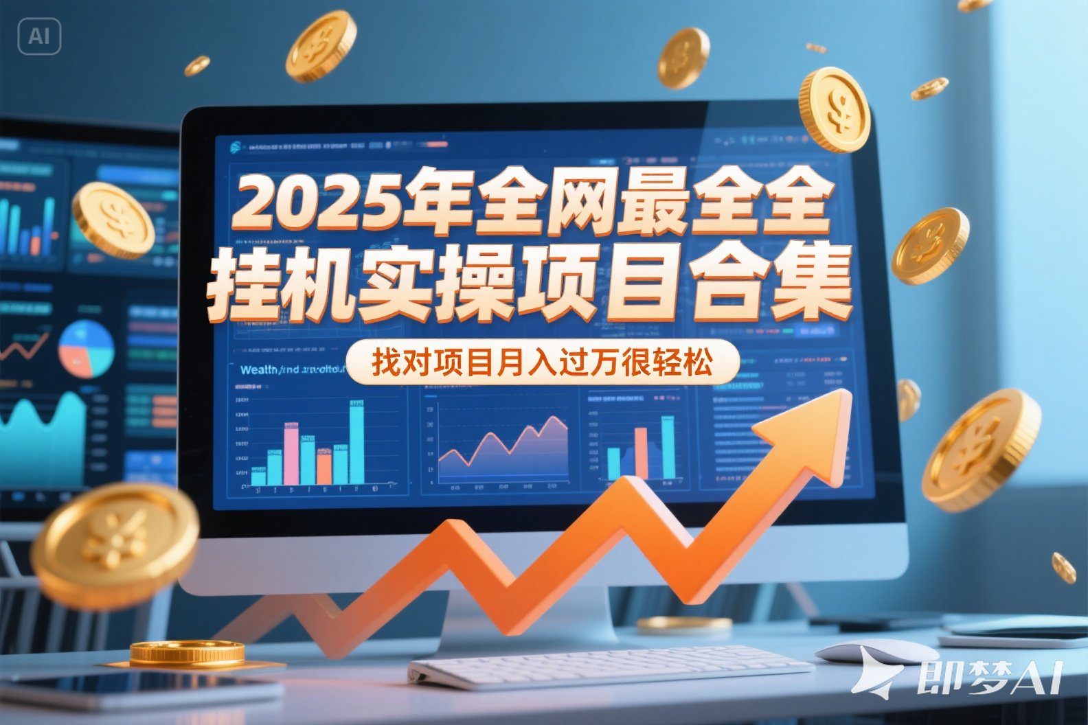2025年挂机实操项目实操演练，挂机类型，AI直播类型，轻资产创业类型...-仙女副业网