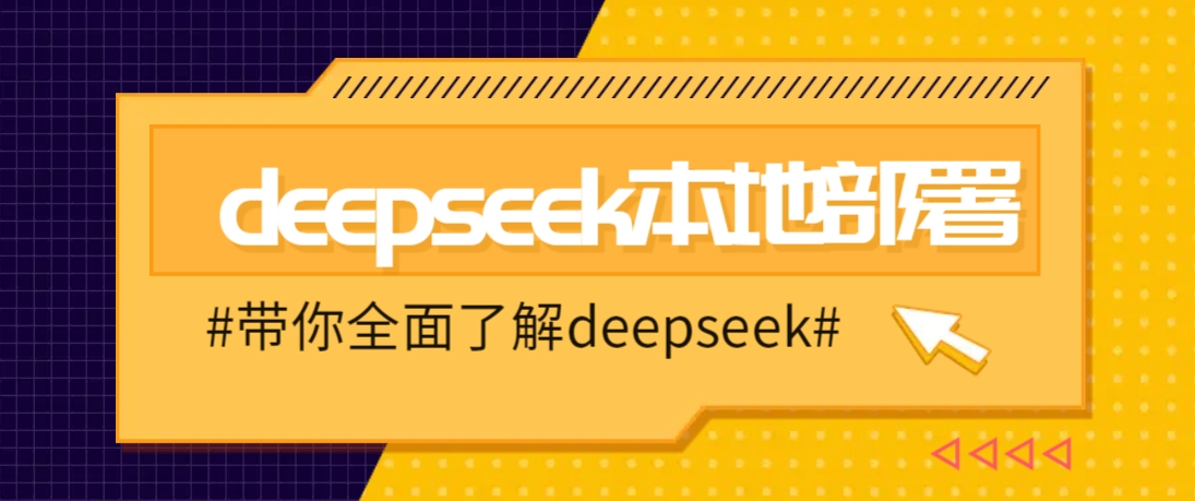 DeepSeek本地部署详细教程，轻松将deepseek部署到你的电脑上-仙女副业网