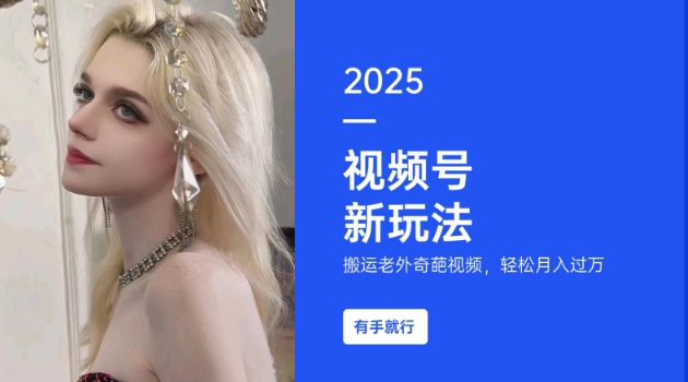 搬运老外奇葩视频，撸视频号分成计划收益，每天只需一小时，新手小白轻松月入过W-仙女副业网