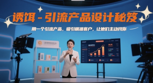 诱饵-引流产品设计秘笈，用一个引流产品，吸引精准客户，让他们主动找你-仙女副业网