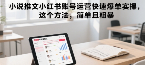 小说推文小红书账号运营快速爆单实操，这个方法，简单且粗暴-仙女副业网