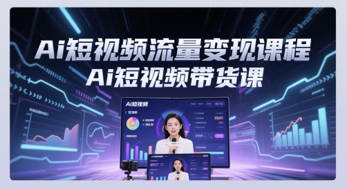 Ai短视频流量变现课程，Ai短视频带货课-仙女副业网