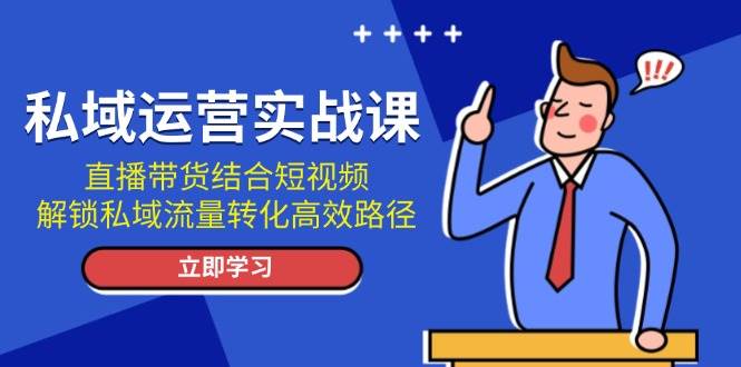 私域运营实战课：直播带货结合短视频，解锁私域流量转化高效路径-仙女副业网