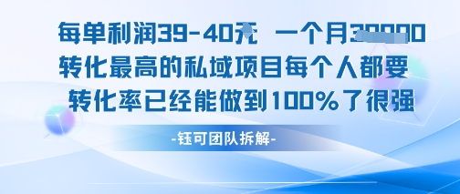 每单利润40一个月7k+转化最高的私域项目，每个人都要的产品转化率已经能做到100%-仙女副业网