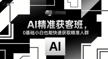 AI精准获客班，0基础小白也能快速获取精准人群-仙女副业网