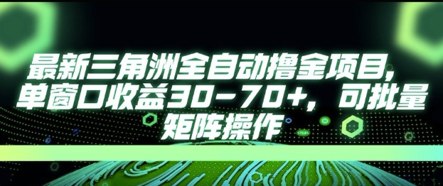 最新AI全自动游戏撸金项目，单窗口收益30-70+，可批量操作【揭秘】-仙女副业网