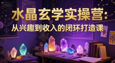 水晶玄学实操营：从兴趣到收入的闭环打造课-仙女副业网