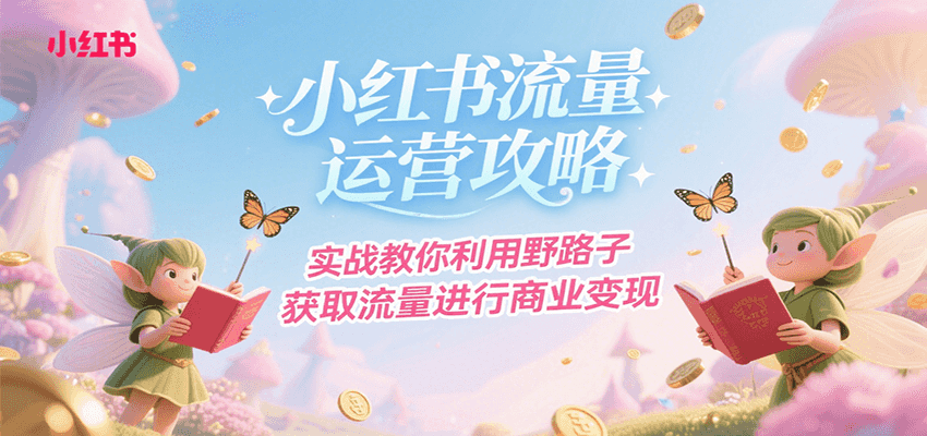 小红书流量运营攻略，实战教你利用野路子获取流量进行商业变现-仙女副业网