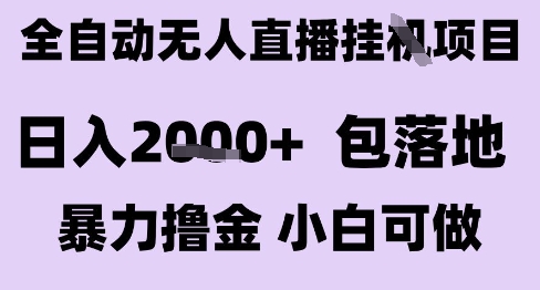 最新全自动抖音无人直播挂G项目，日入2k+ 包落地暴力撸金，小白可做【揭秘】-仙女副业网