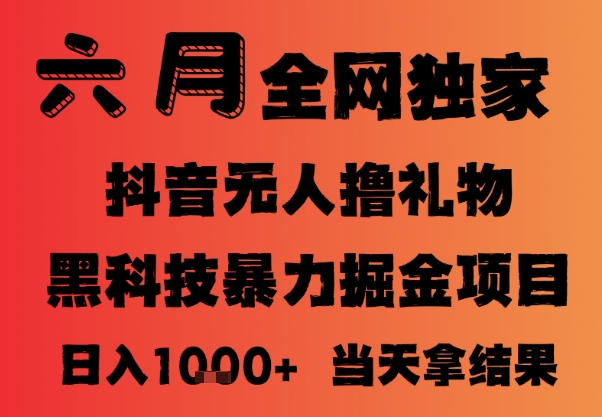 25年6月抖音无人直播最新暴力撸音浪掘金，小白可做，可批量矩阵放大，长期稳定日入1k+【揭秘】-仙女副业网