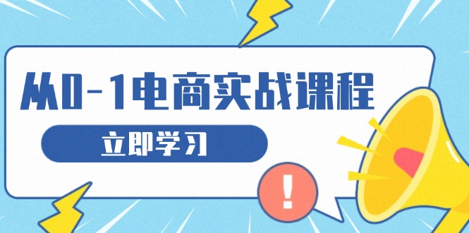 从零做电商实战课程，教你如何获取访客、选品布局，搭建基础运营团队-仙女副业网