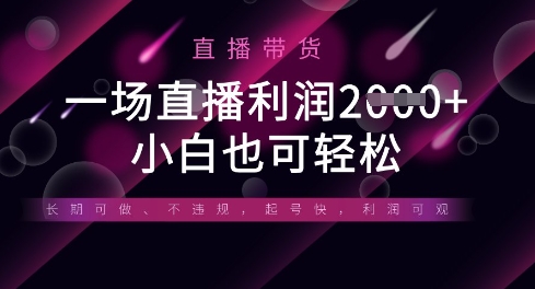 半无人直播带货，一场利润数张，适合所有平台玩法，小白也可轻松-仙女副业网